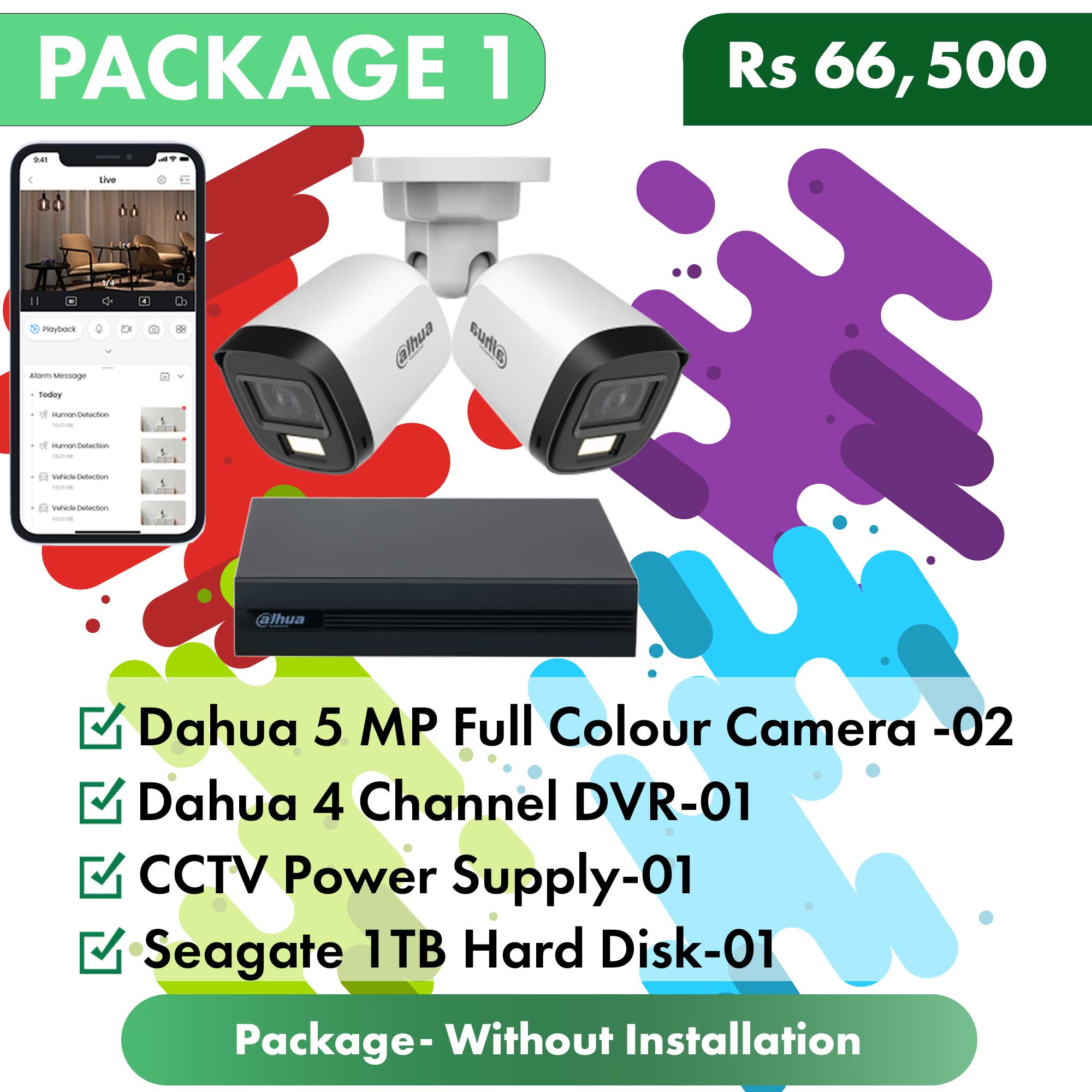 5MP Dahua Full Time Color Camera Systems - LANKA CCTV